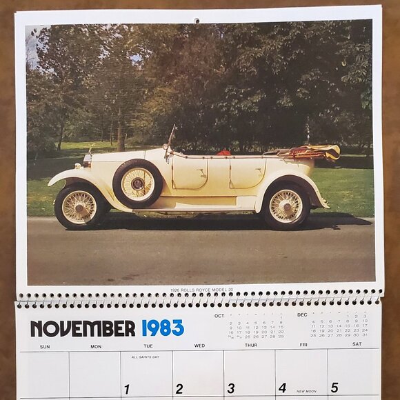 1983 Kings of the Highway Vintage Car Calendar - Advertising Auto Paradise AZ - Picture 12 of 15